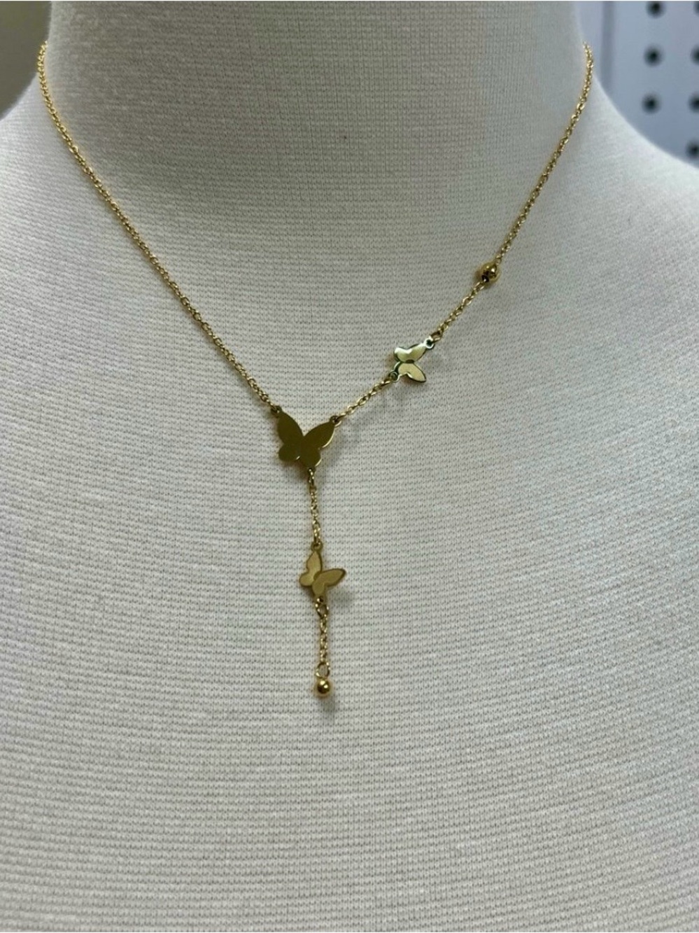 Gold Butterfly Drop Necklace - Women Jewelry